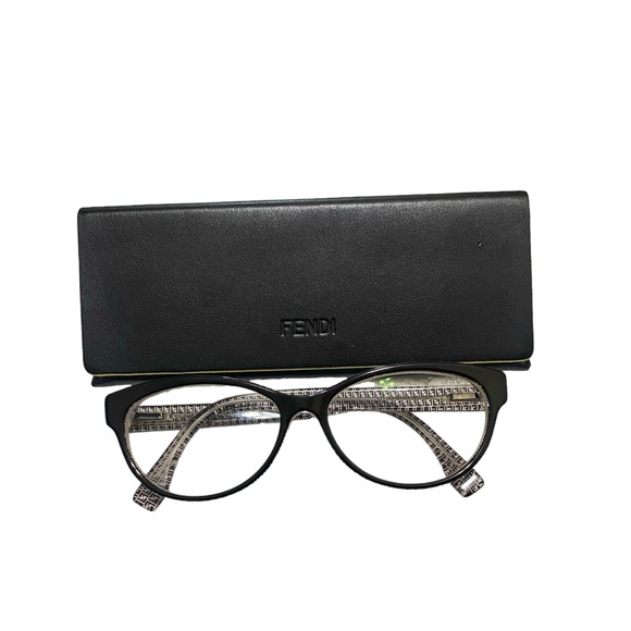 Fendi Accessories - Fendi Oval RX Eyeglasses FF0109 6ZV Black/Transparent